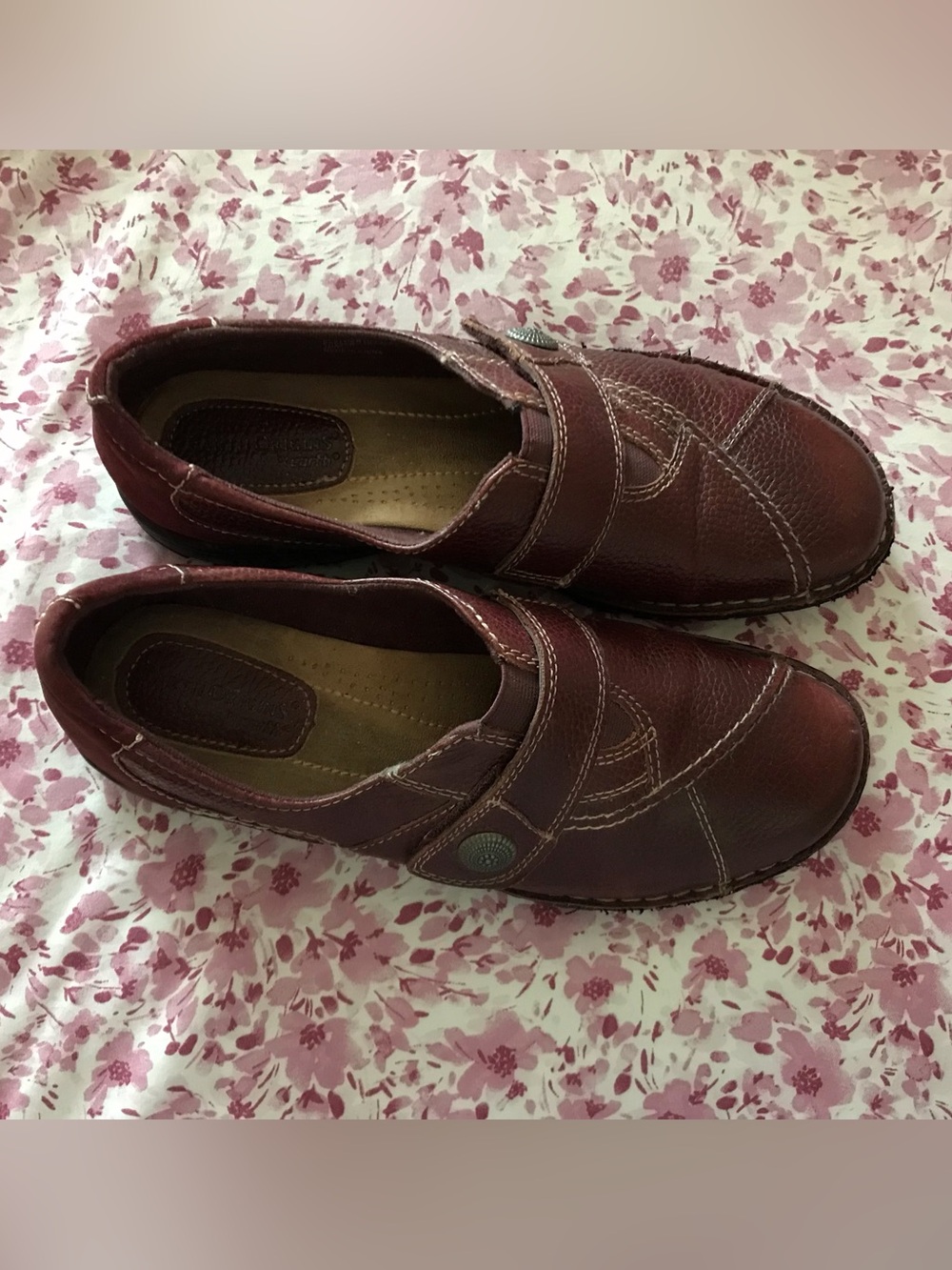 Earth Origins Evelyn Burgundy Leather Shoes Size 10
